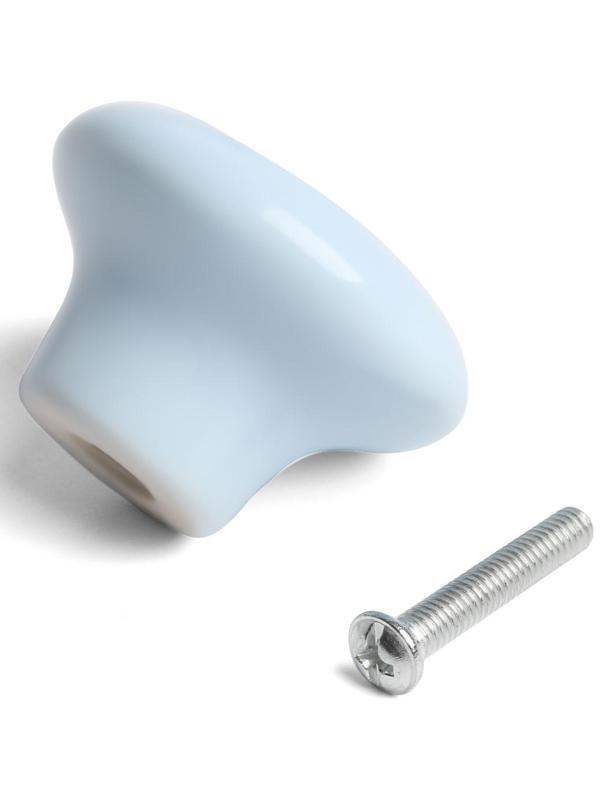 Ручка-кнопка BOWL Ceramics 002, керамическая, голубая