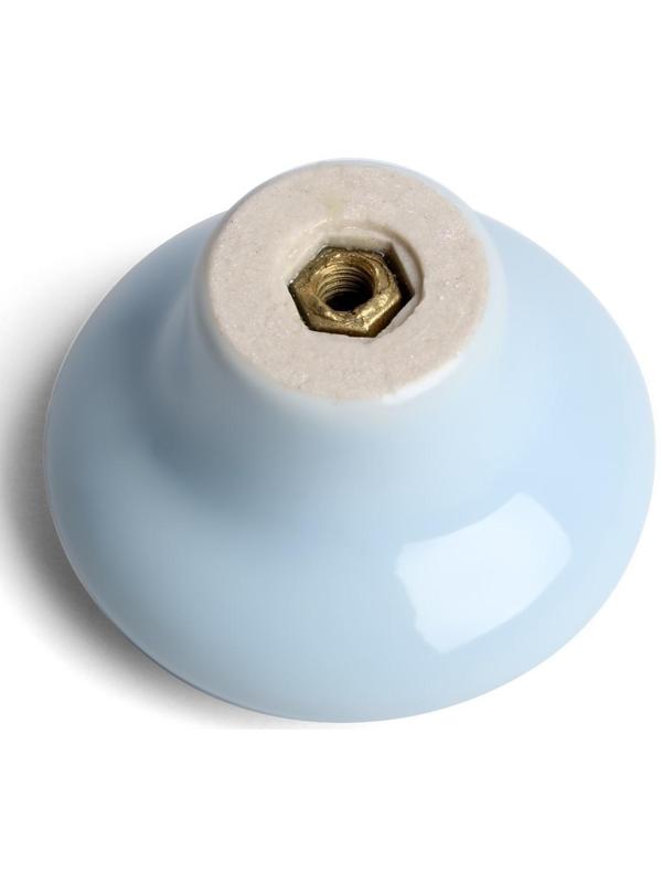Ручка-кнопка BOWL Ceramics 002, керамическая, голубая