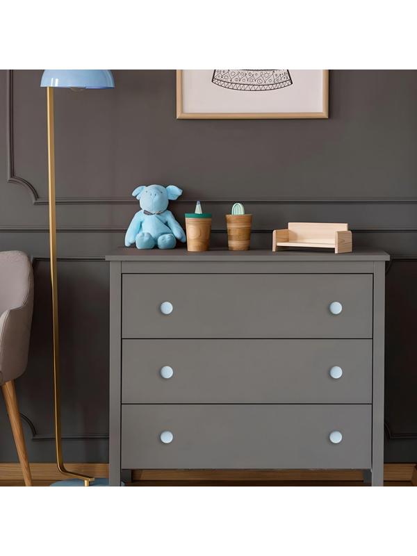 Ручка-кнопка BOWL Ceramics 002, керамическая, голубая