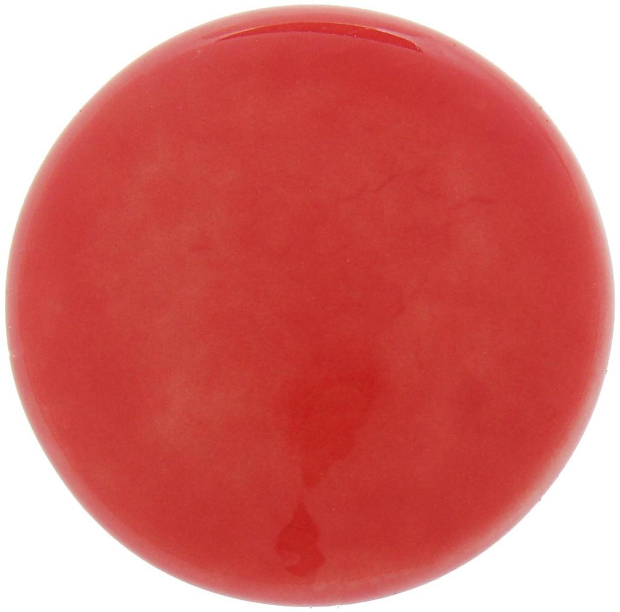 Ручка-кнопка BOWL Ceramics 002, d=38, керамическая, красная