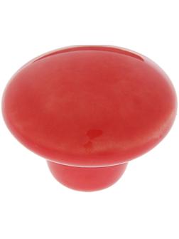 Ручка-кнопка BOWL Ceramics 002, d=38, керамическая, красная