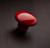 Ручка-кнопка BOWL Ceramics 002, d=38, керамическая, красная