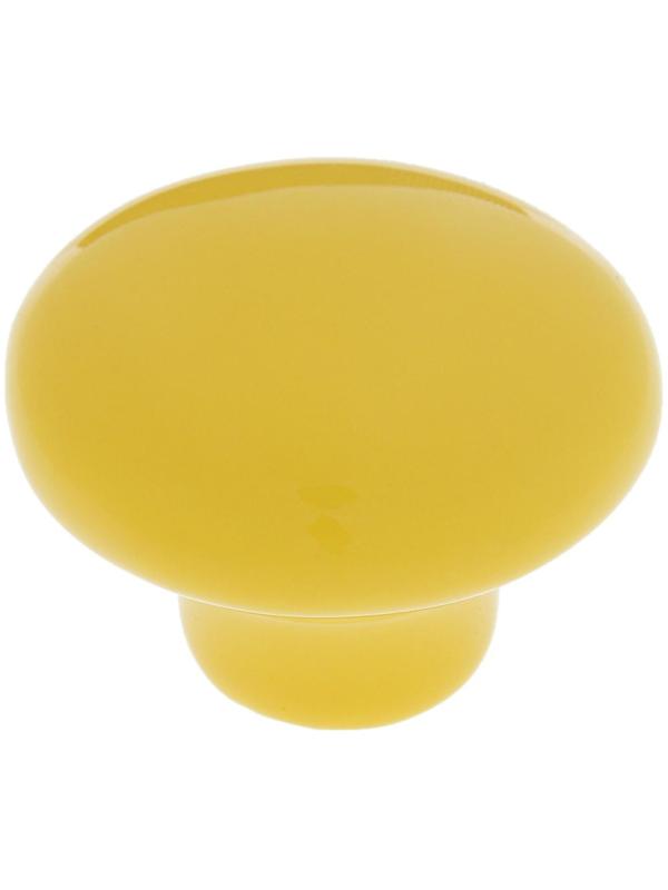 Ручка-кнопка BOWL Ceramics 002, керамическая, желтая