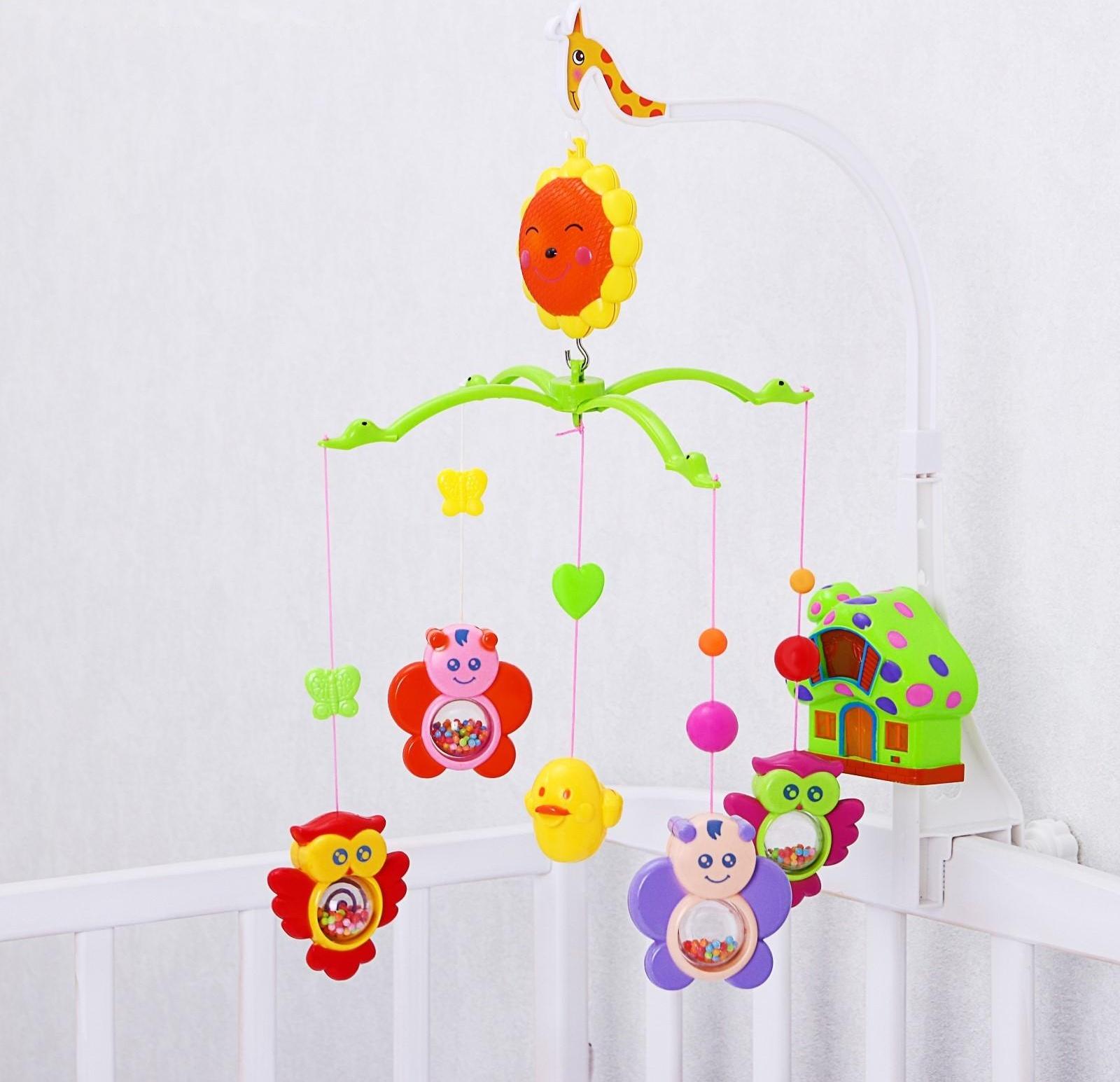 Мобиль музыкальный «Пряничный домик. Совы и бабочки», заводной