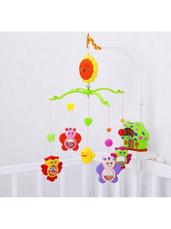 Мобиль музыкальный «Пряничный домик. Совы и бабочки», заводной