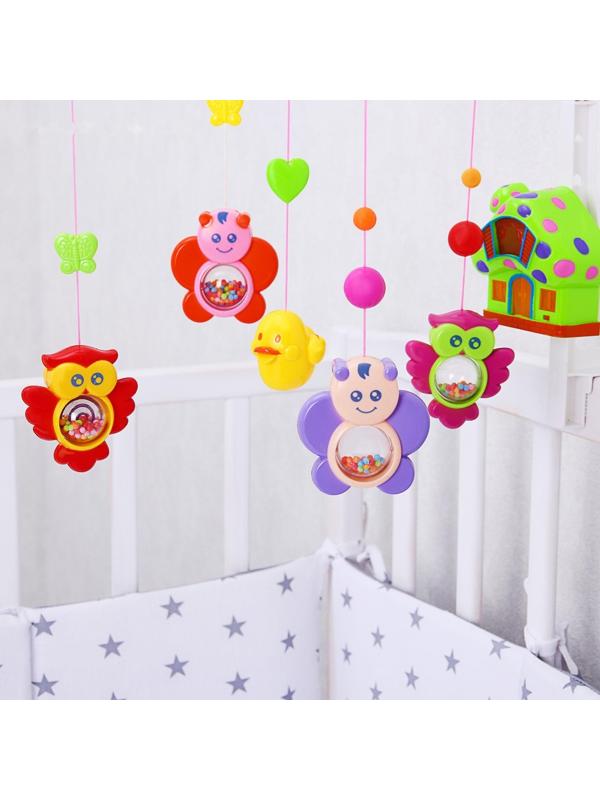 Мобиль музыкальный «Пряничный домик. Совы и бабочки», заводной