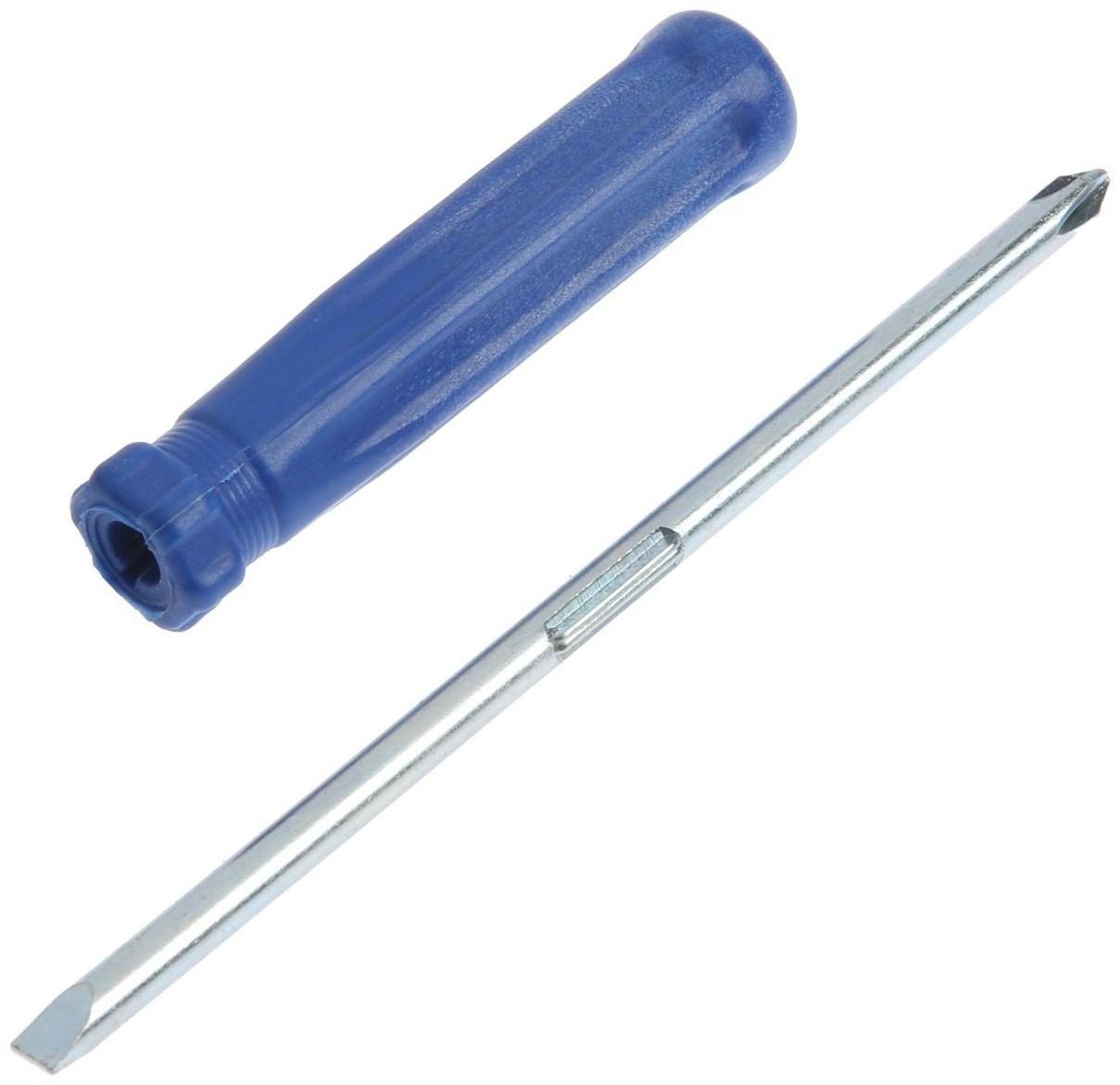 Отвертка комбинированная ТУНДРА, 2 в 1, пластиковая рукоятка, PH2/SL6 x 75 мм