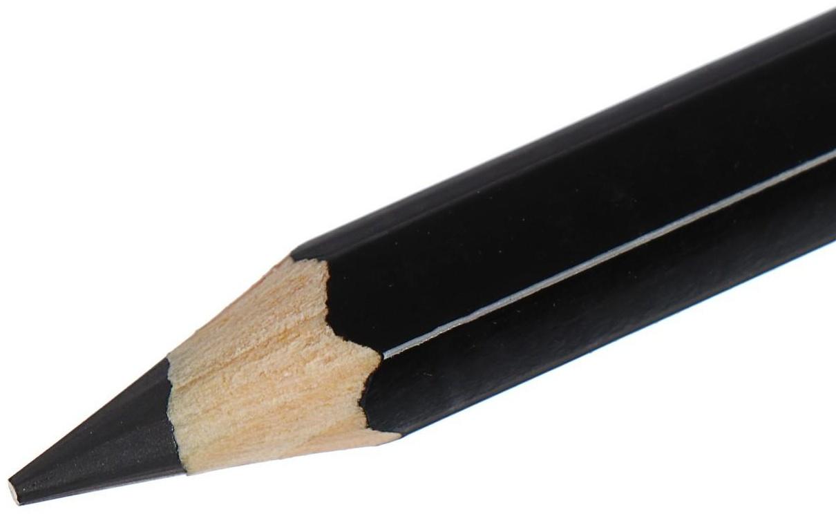 Карандаш утолщенный чернографитный 5.6 мм, Koh-I-Noor Jumbo Black Star 1820 4B, L=175 мм