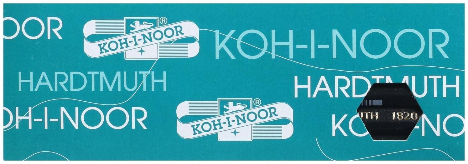 Карандаш утолщенный чернографитный 5.6 мм, Koh-I-Noor Jumbo Black Star 1820 8B, L=175 мм