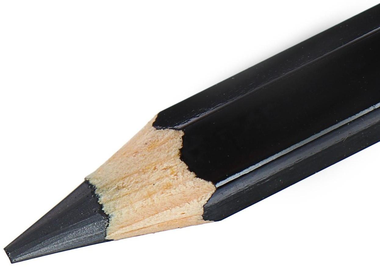 Карандаш утолщенный чернографитный 5.6 мм, Koh-I-Noor Jumbo Black Star 1820 8B, L=175 мм