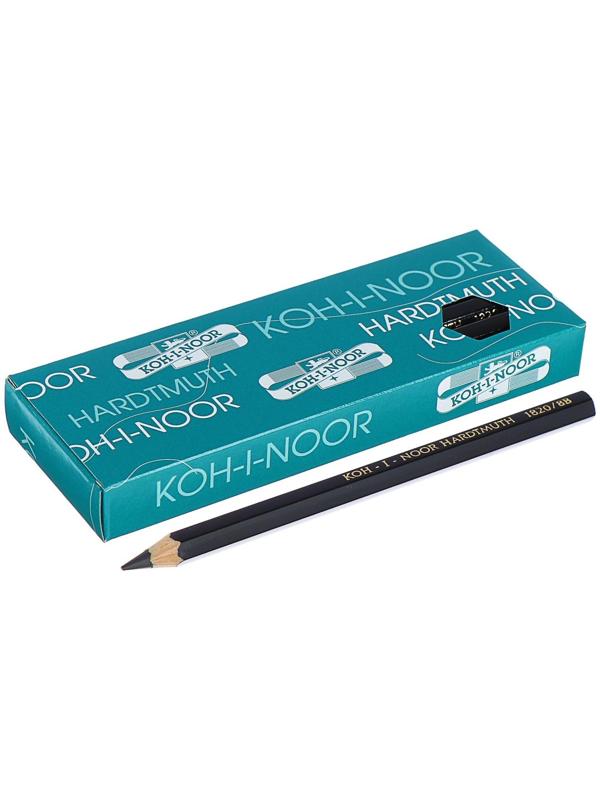Карандаш утолщенный чернографитный 5.6 мм, Koh-I-Noor Jumbo Black Star 1820 8B, L=175 мм