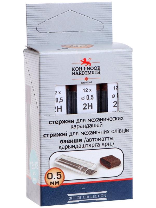 Грифели для механических карандашей 0.5 мм, Koh-I-Noor 4152 2Н, 12 штук, в футляре