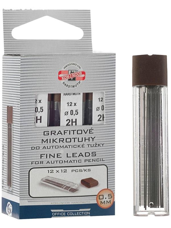 Грифели для механических карандашей 0.5 мм, Koh-I-Noor 4152 2Н, 12 штук, в футляре
