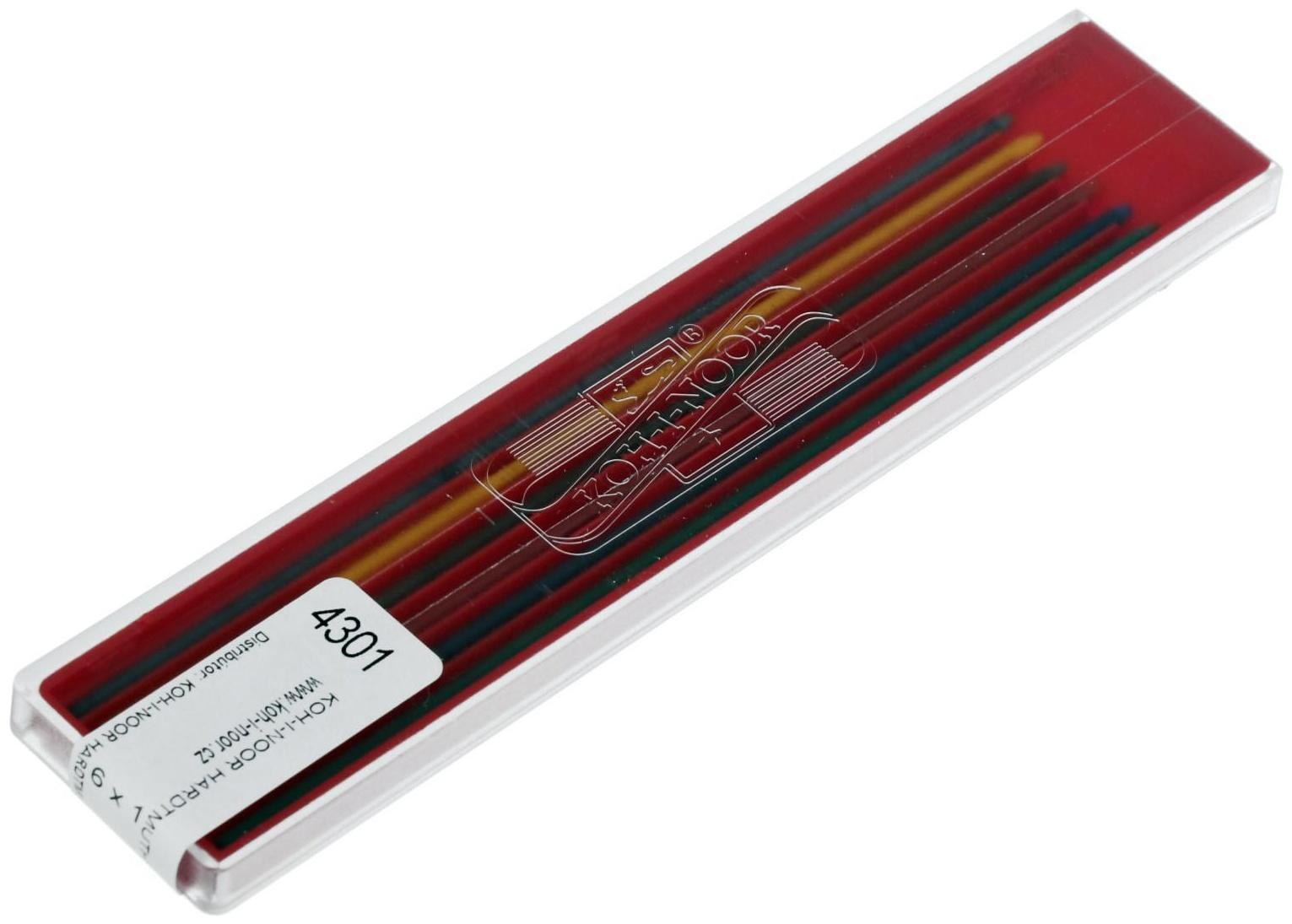 Набор цветных грифелей для цанговых карандашей 2.0 мм, 6 штук Koh-I-Noor 4301