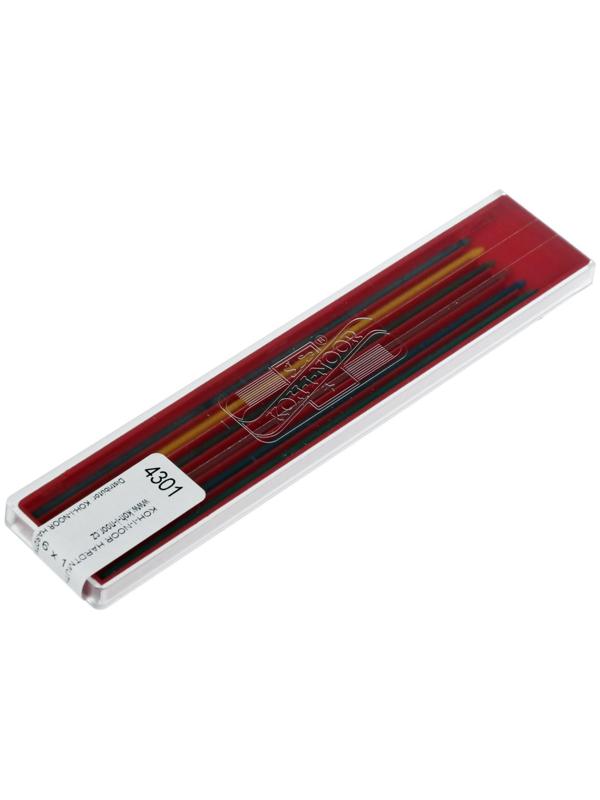 Набор цветных грифелей для цанговых карандашей 2.0 мм, 6 штук Koh-I-Noor 4301