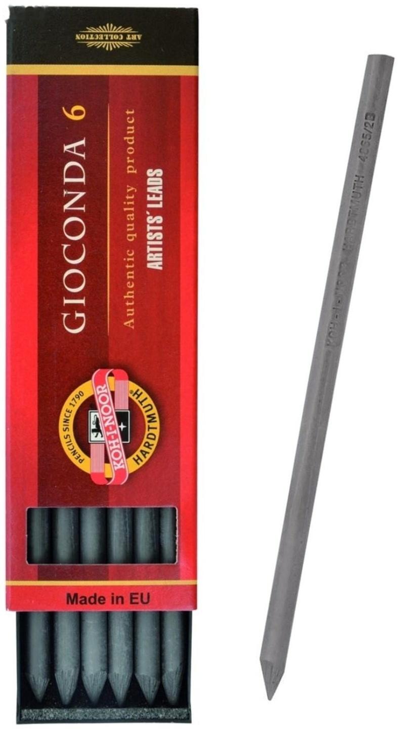 Набор стержней для графики Koh-I-Noor 4865 2В, диаметр грифеля 5.6 мм, длина грифеля 120 мм, 6 штук в наборе