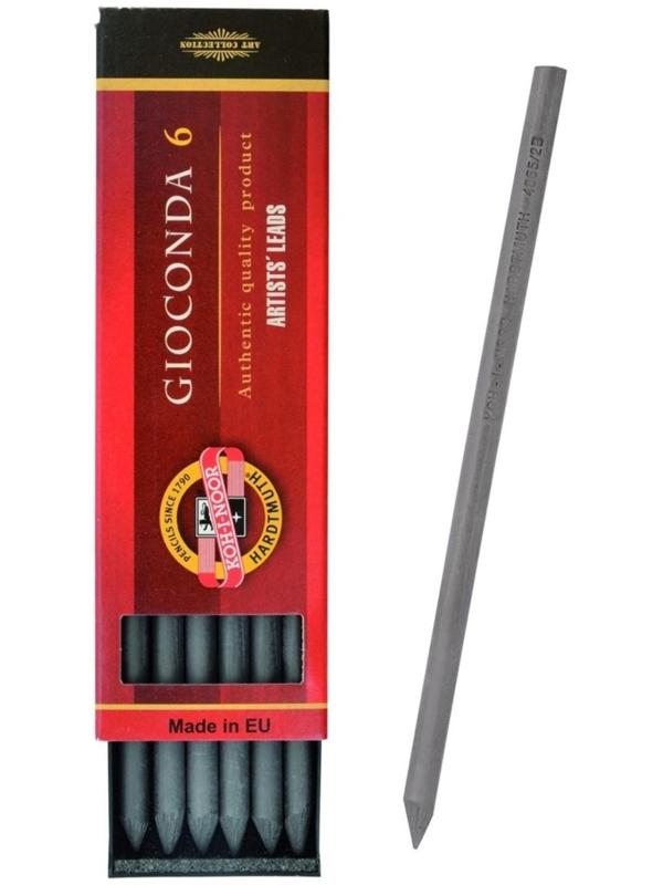 Набор стержней для графики Koh-I-Noor 4865 2В, диаметр грифеля 5.6 мм, длина грифеля 120 мм, 6 штук в наборе