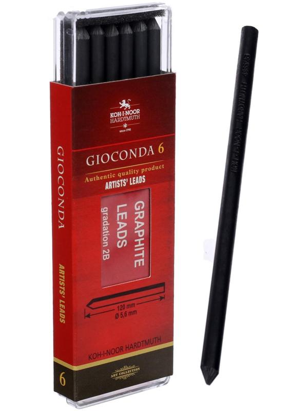 Набор стержней для графики Koh-I-Noor 4865 2В, диаметр грифеля 5.6 мм, длина грифеля 120 мм, 6 штук в наборе