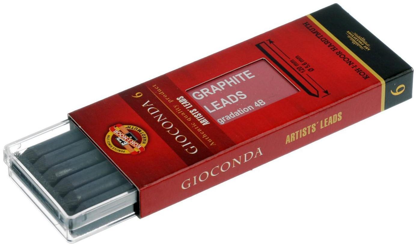 Набор стержней для графики Koh-I-Noor 4865 4В, диаметр грифеля 5.6 мм, длина грифеля 120 мм, 6 штук в наборе