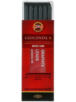 Набор стержней для графики Koh-I-Noor 4865 4В, диаметр грифеля 5.6 мм, длина грифеля 120 мм, 6 штук в наборе