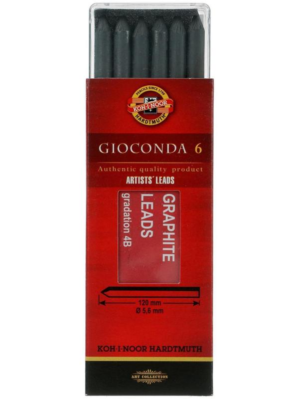 Набор стержней для графики Koh-I-Noor 4865 4В, диаметр грифеля 5.6 мм, длина грифеля 120 мм, 6 штук в наборе