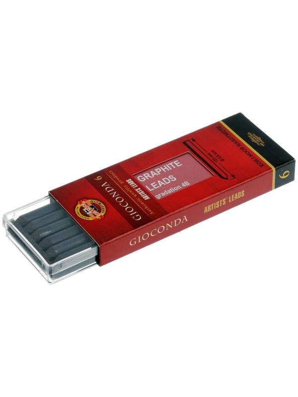 Набор стержней для графики Koh-I-Noor 4865 4В, диаметр грифеля 5.6 мм, длина грифеля 120 мм, 6 штук в наборе