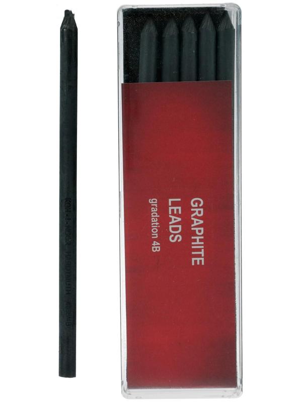 Набор стержней для графики Koh-I-Noor 4865 4В, диаметр грифеля 5.6 мм, длина грифеля 120 мм, 6 штук в наборе