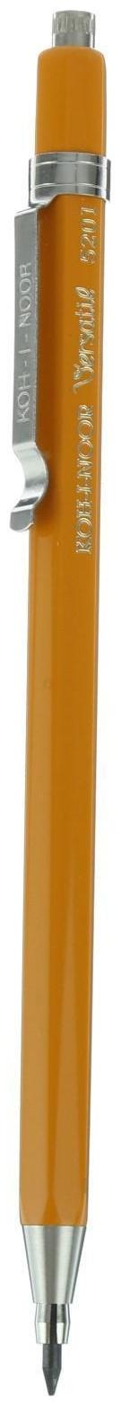 Карандаш цанговый 2.0 мм Koh-I-Noor, желтый корпус, с клипом 5201СN