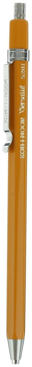 Карандаш цанговый 2.0 мм Koh-I-Noor, желтый корпус, с клипом 5201СN