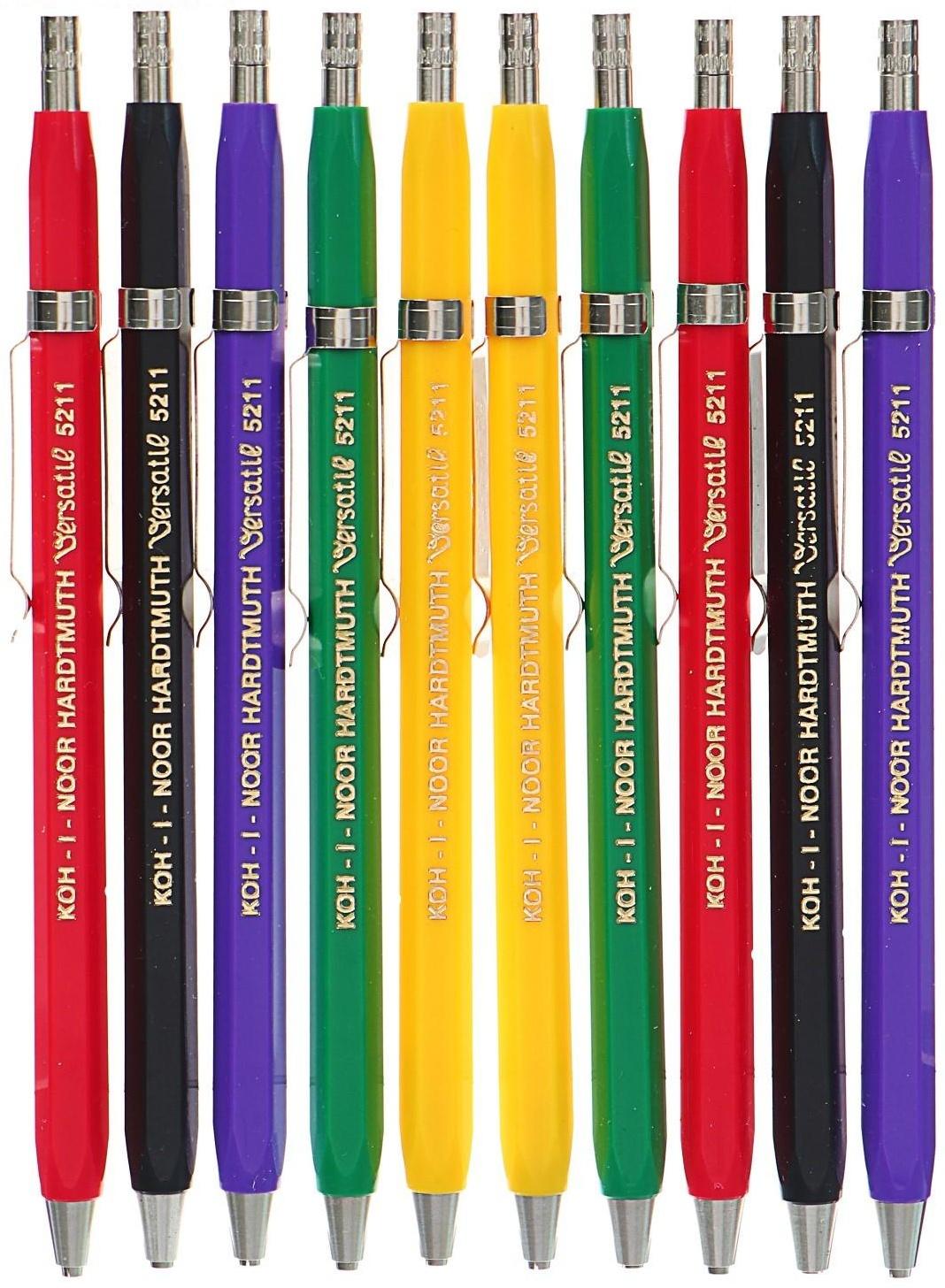 Карандаш цанговый 2.0 мм Koh-I-Noor 5211CN Versatil, металл/пластик, с клипом