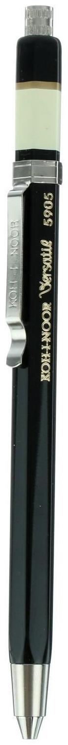 Карандаш цанговый 2.5 мм Koh-I-Noor, черный корпус, с клипом 5905СN