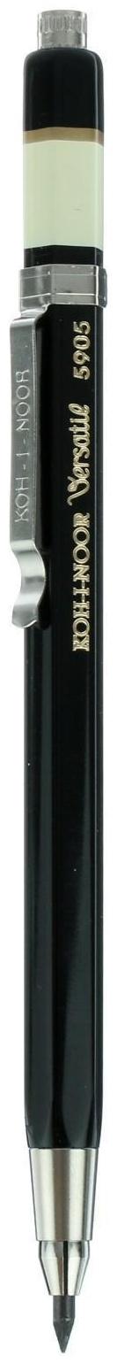 Карандаш цанговый 2.5 мм Koh-I-Noor, черный корпус, с клипом 5905СN