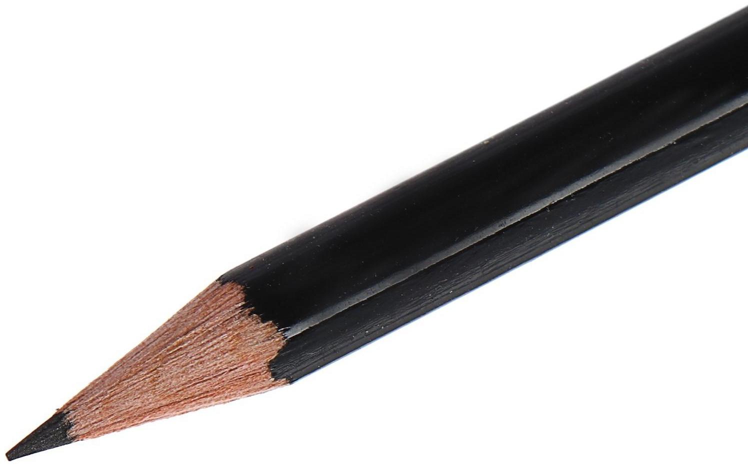 Карандаш профессиональный чернографитный 2.0 мм, Koh-I-Noor 1900 B, L=175 мм