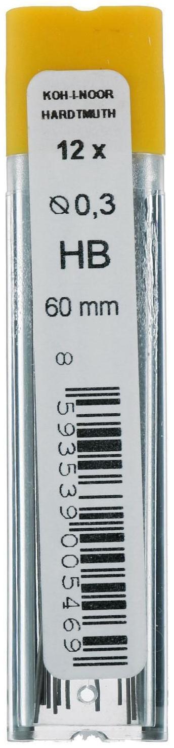 Грифели для механических карандашей 0.3 мм, Koh-I-Noor 4132 НВ, 12 штук, в футляре
