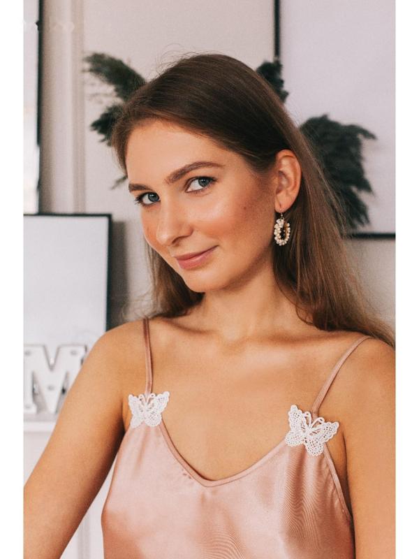 Вязаные элементы «Бабочки», 5,5 × 4 см, 10 шт, цвет белый