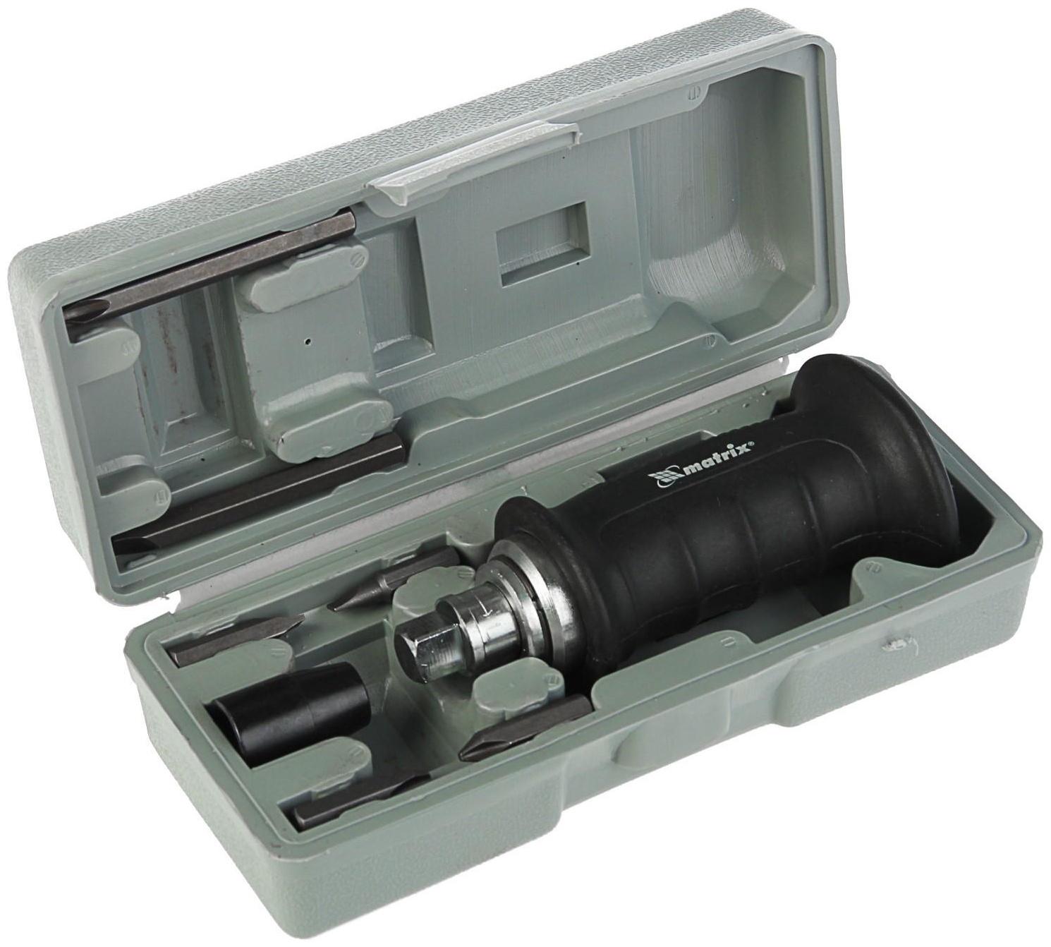 Отвёртка с набором бит MATRIX, ударно-поворотная, 1/2