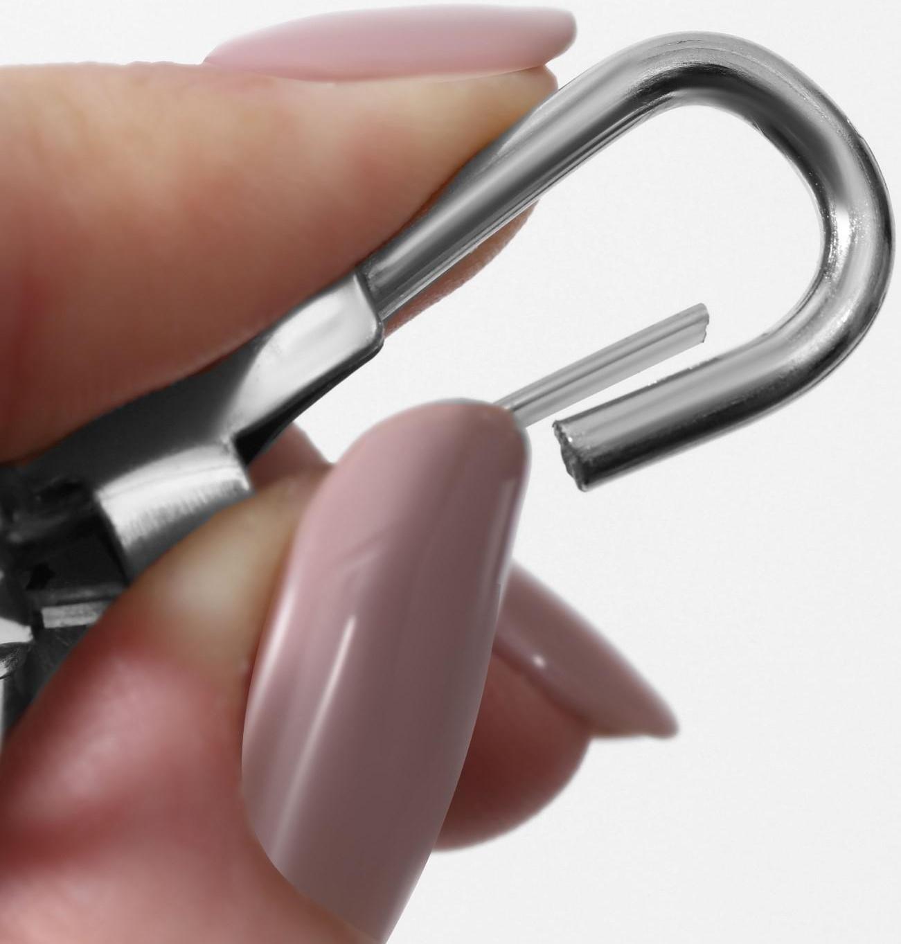 Карабин металлический, 50 × 45 мм / 38 × 3 мм, 10 шт, цвет серебряный