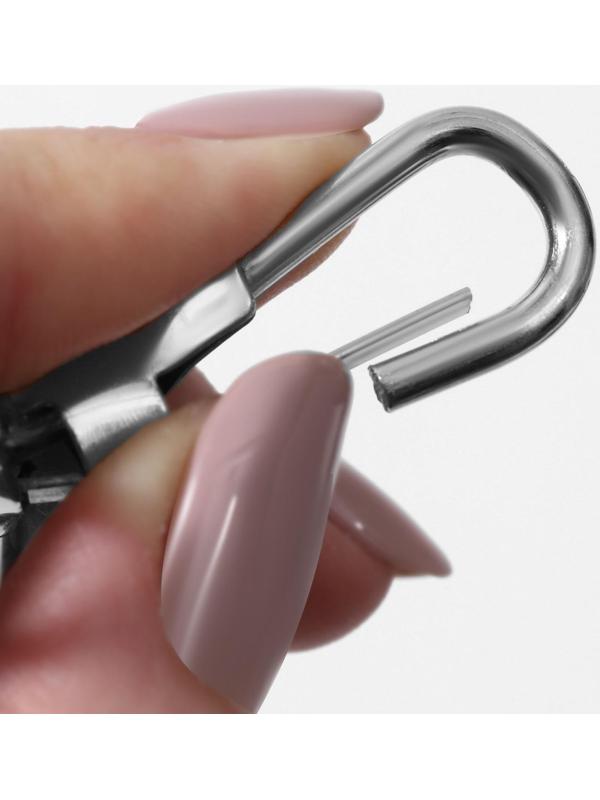 Карабин металлический, 50 × 45 мм / 38 × 3 мм, 10 шт, цвет серебряный