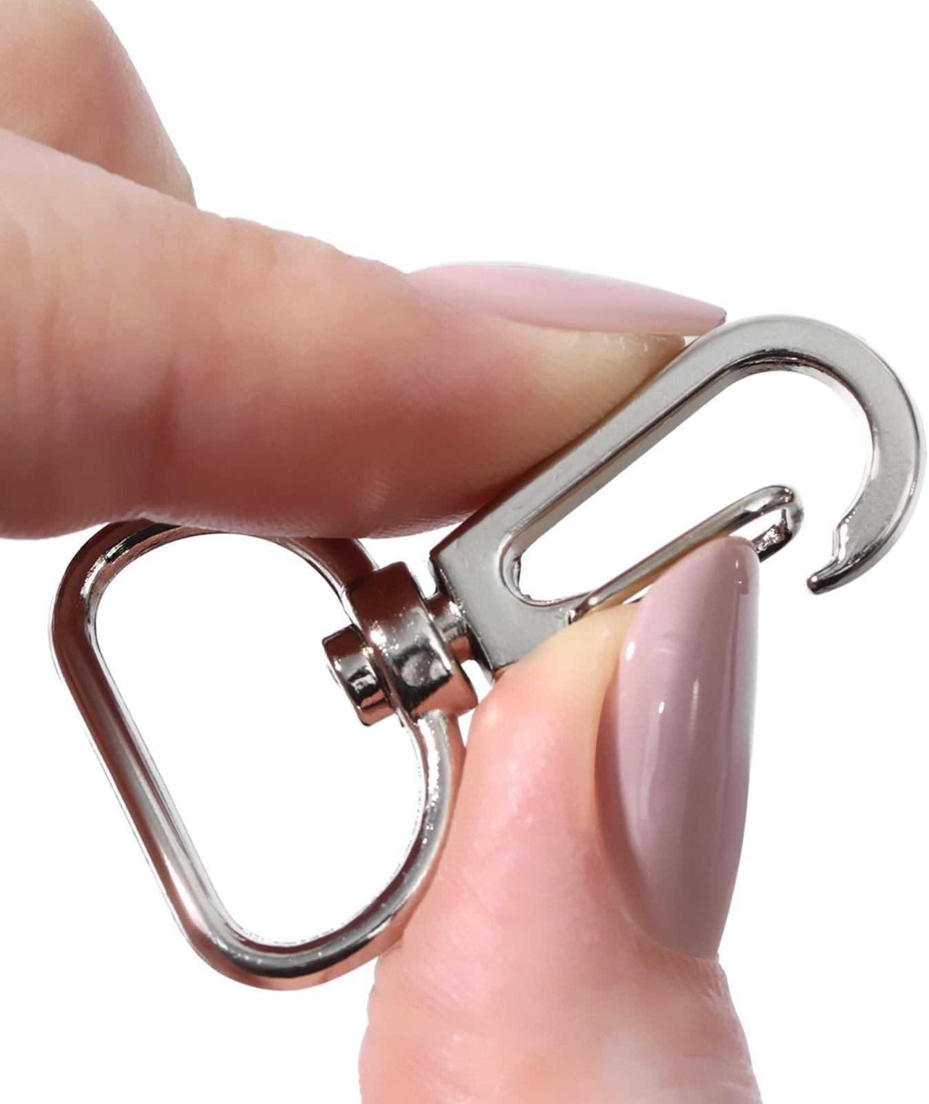 Карабин металлический, 40 × 25 мм / 21 × 2 мм, 10 шт, цвет серебряный