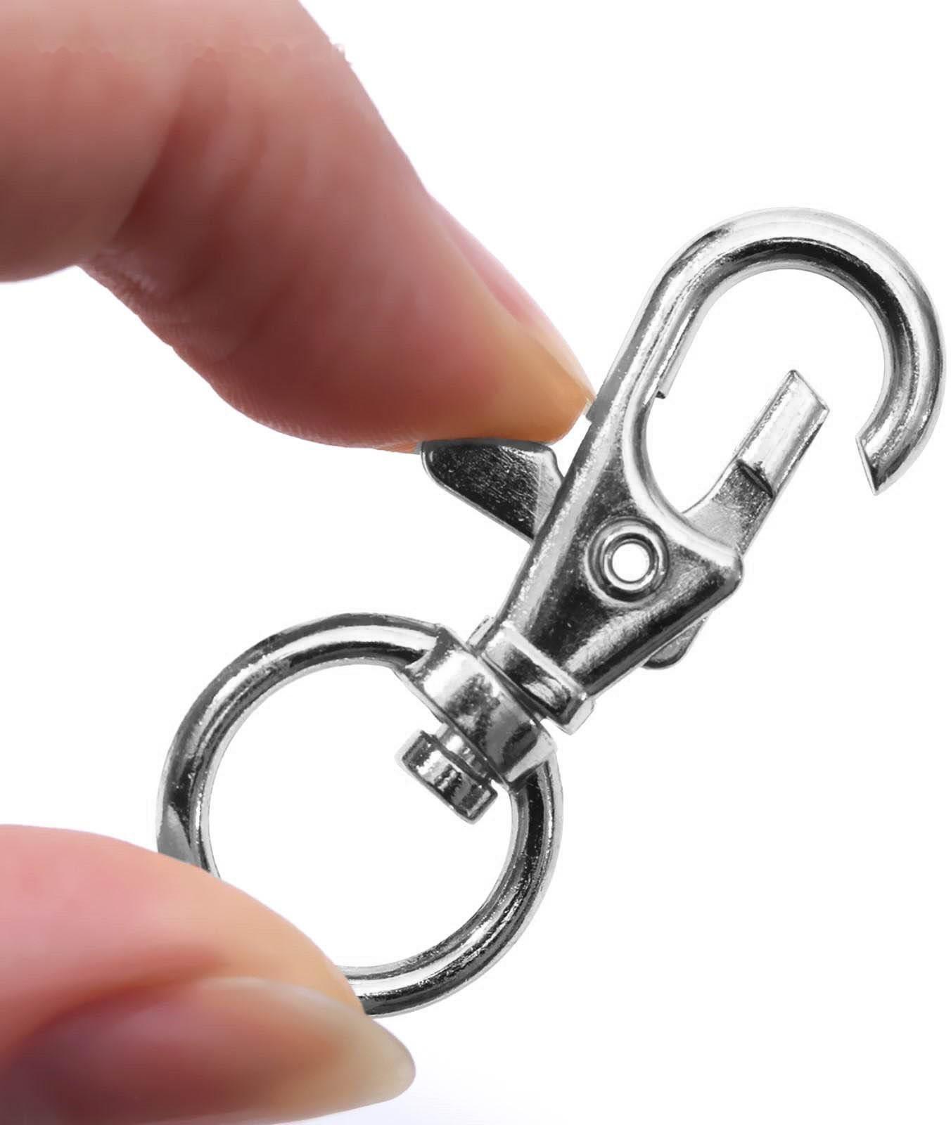 Карабин металлический, 40 × 18 мм / 12 × 2,3 мм, 10 шт, цвет серебряный