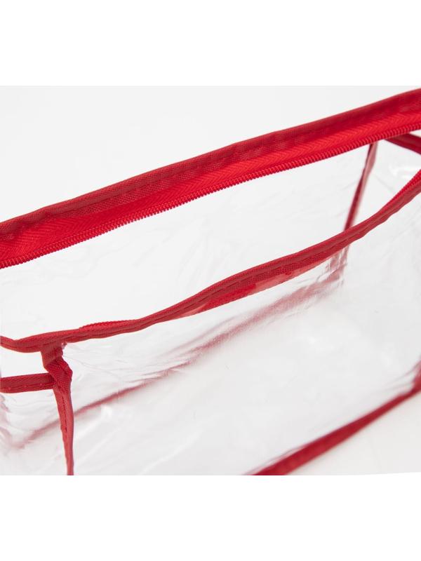 Косметичка на молнии, цвет красный