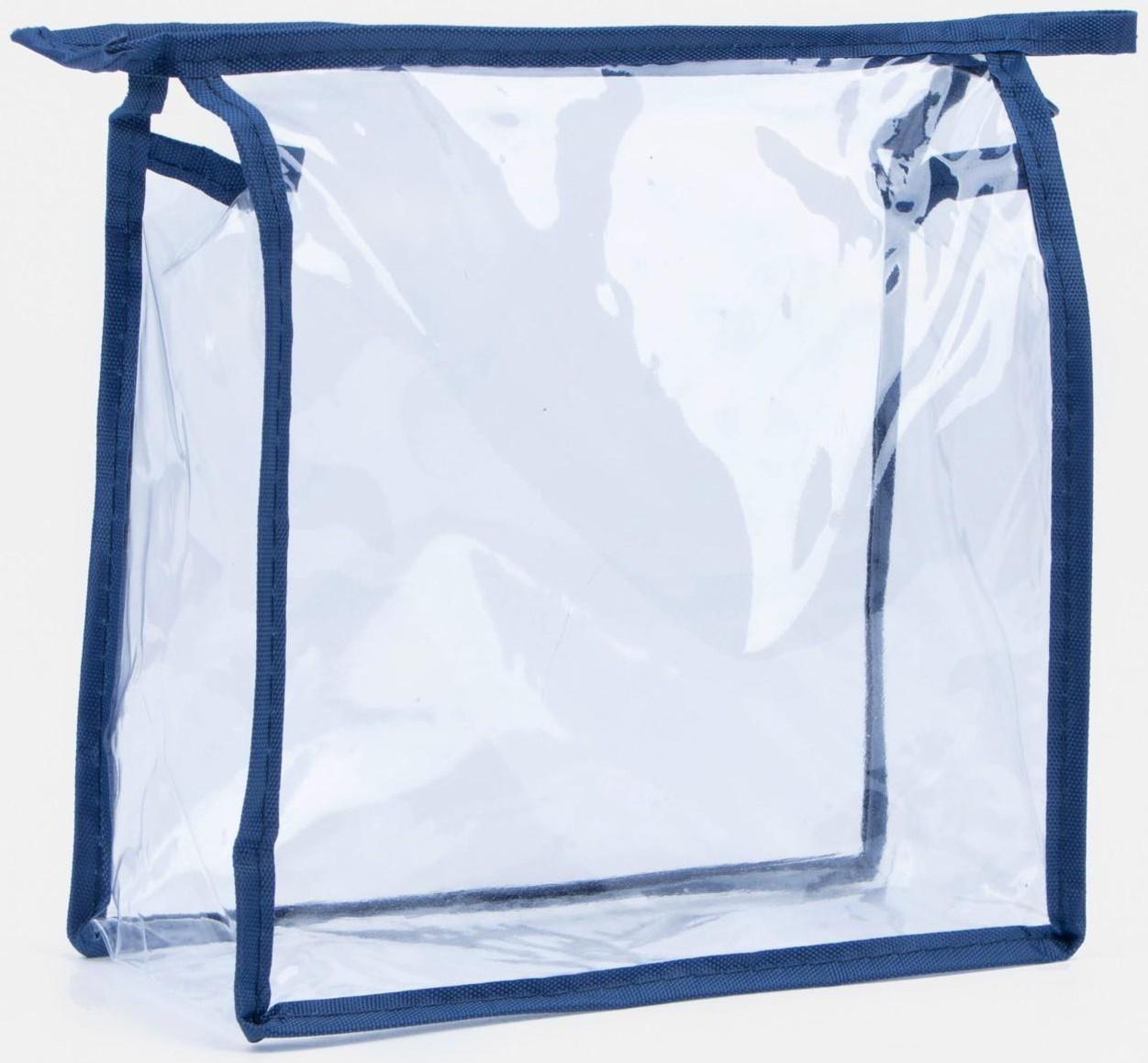 Косметичка на молнии, цвет синий