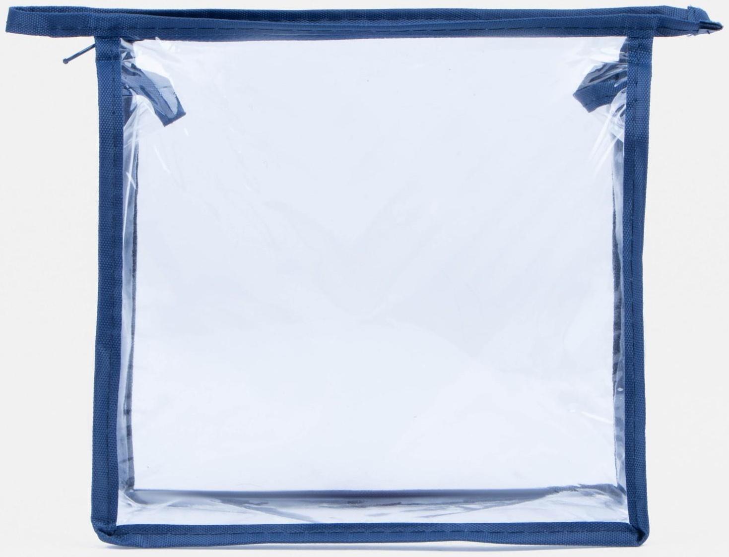 Косметичка на молнии, цвет синий