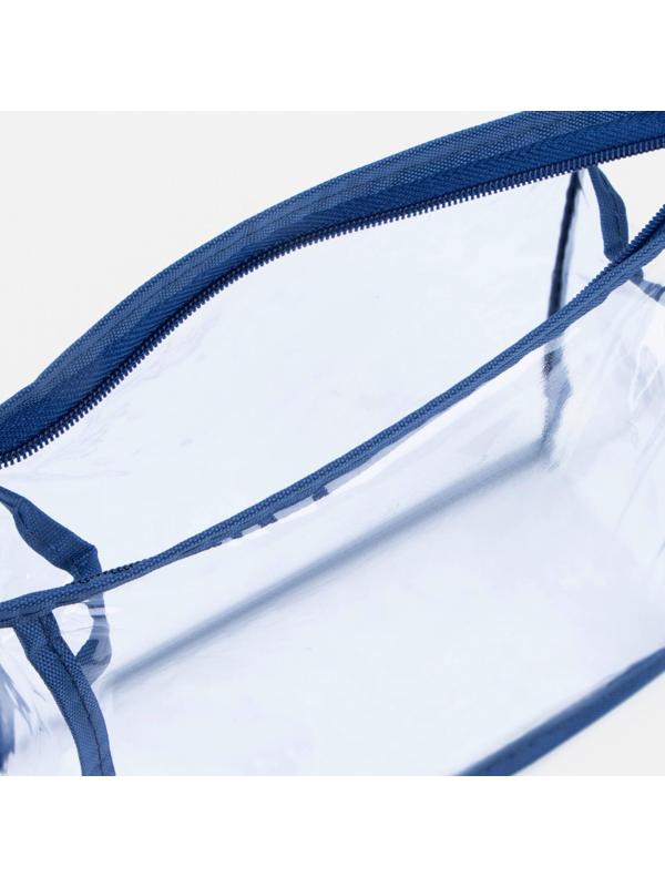 Косметичка на молнии, цвет синий