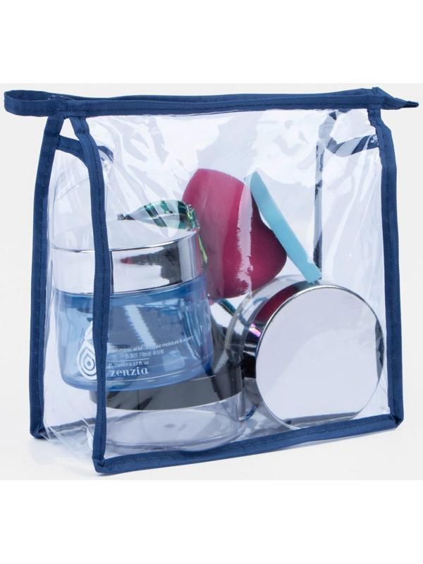 Косметичка на молнии, цвет синий