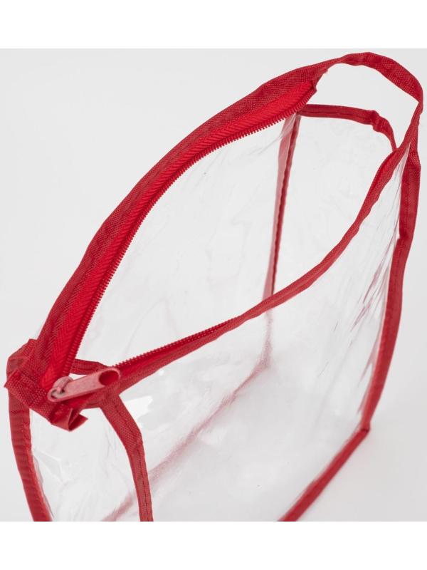 Косметичка на молнии, цвет красный