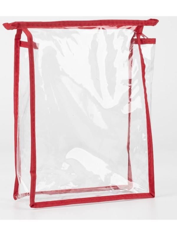 Косметичка на молнии, цвет красный