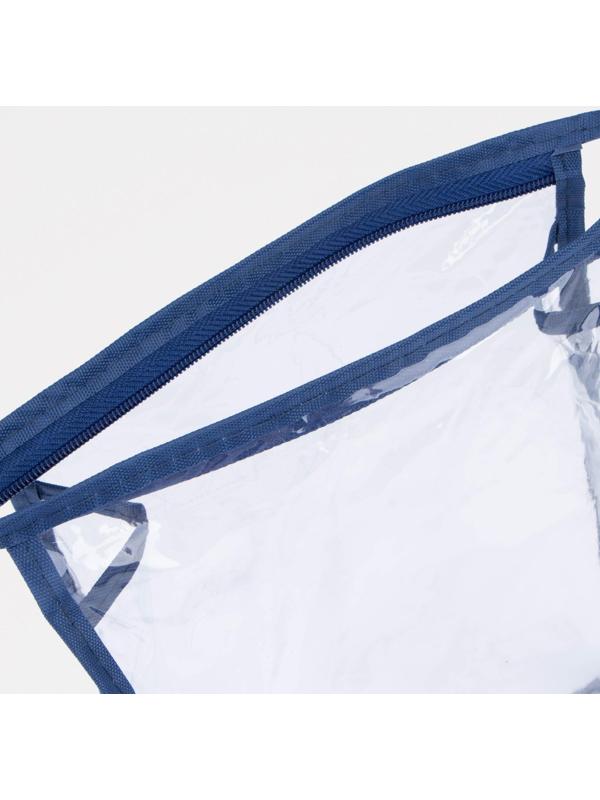 Косметичка на молнии, цвет синий