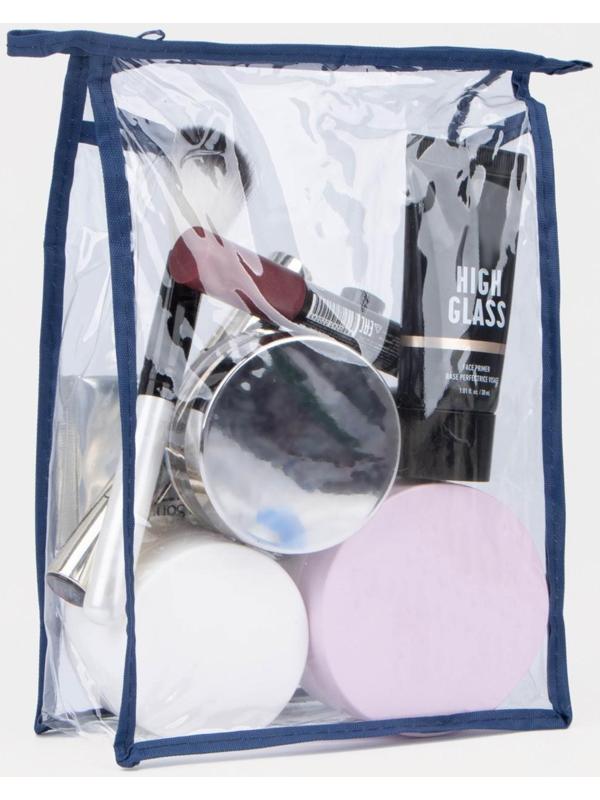 Косметичка на молнии, цвет синий