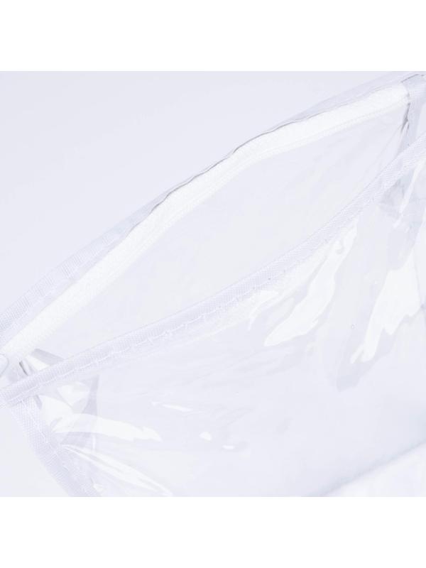 Косметичка на молнии, цвет белый